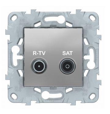 Schneider Electric Unica NEW Алюминий Розетка R-TV/ SAT, 1-местная NU545430