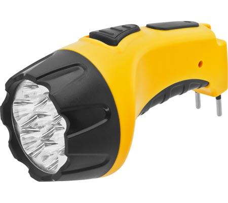 Фонарь светодиодный Navigator NPT-CP04-ACCU 94 952 прожектор 7LED, аккумулятор 4V0.8Ah, прямая зарядка 220V, желтый пластик