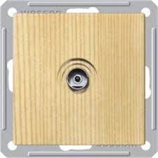 Schneider Electric  Wessen59  Сосна  Розетка ТВ без рамки скрытая установка оконечная RTS-151-7-86