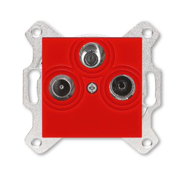 ABB  Levit  Красный Розетка TV-R-SAT 2CHH083303A6065