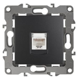 ЭРА  Эра12  Антрацит  Розетка информационная RJ45 12-3107-05 Б0014727