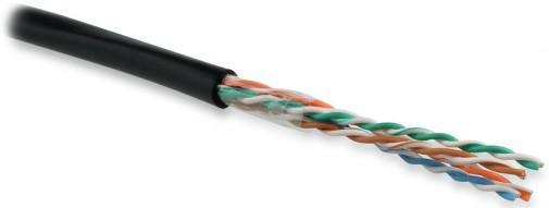 Кабель витая пара U/UTP кат.5e 4х2х24AWG solid PE OUTDOOR UUTP4-C5E-S24-OUT-PE-BK-500 черн. 500м (м) Hyperline 49118