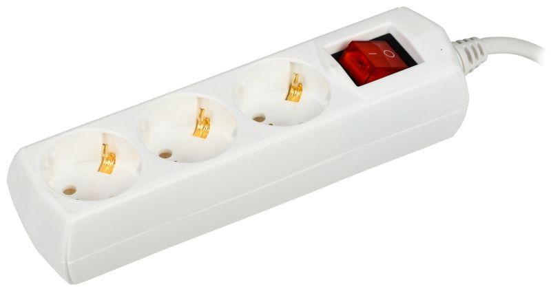 Удлинитель 3х3м с заземл. 10А IP20 Generica У03В 2P+PE 250В 3х1 IEK WYP10-10-03-03-ZK-G