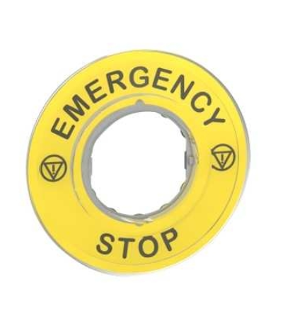 Маркировка 3D  "EMERGENCY STOP" Schneider Electric ZBY9320