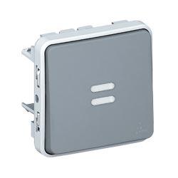Legrand   Plexo Механизм Серый  Выключатель/Переключатель 1-клавишный с подсветкой IP55 69513