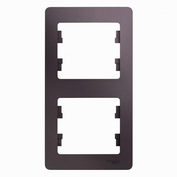 Schneider Electric Glossa Сиреневый Туман Рамка 2-местная вертикальная IP20 скрытая установка GSL001406