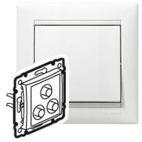 Legrand Valena  Слоновая Кость Розетка механизм аудио/видео 3-местная RCA  /774184