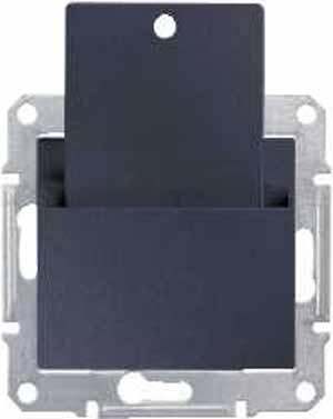 Schneider Electric Sedna Графит Выключатель механизм карточный 10А IP20 скрытая установка SDN1900170