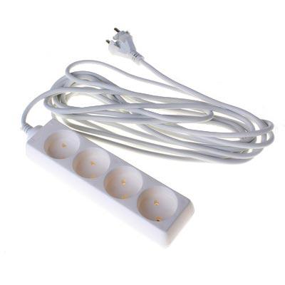 Удлинитель 4 гнезд  3 метров  без заземляющих контактов  ПВС  2х0,75 TDM  У4   SQ1303-0211