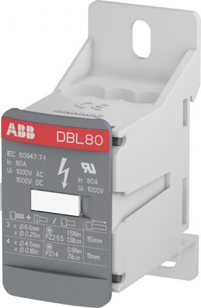 Блок распределительный, DBL80 80А, 1 -полюсный