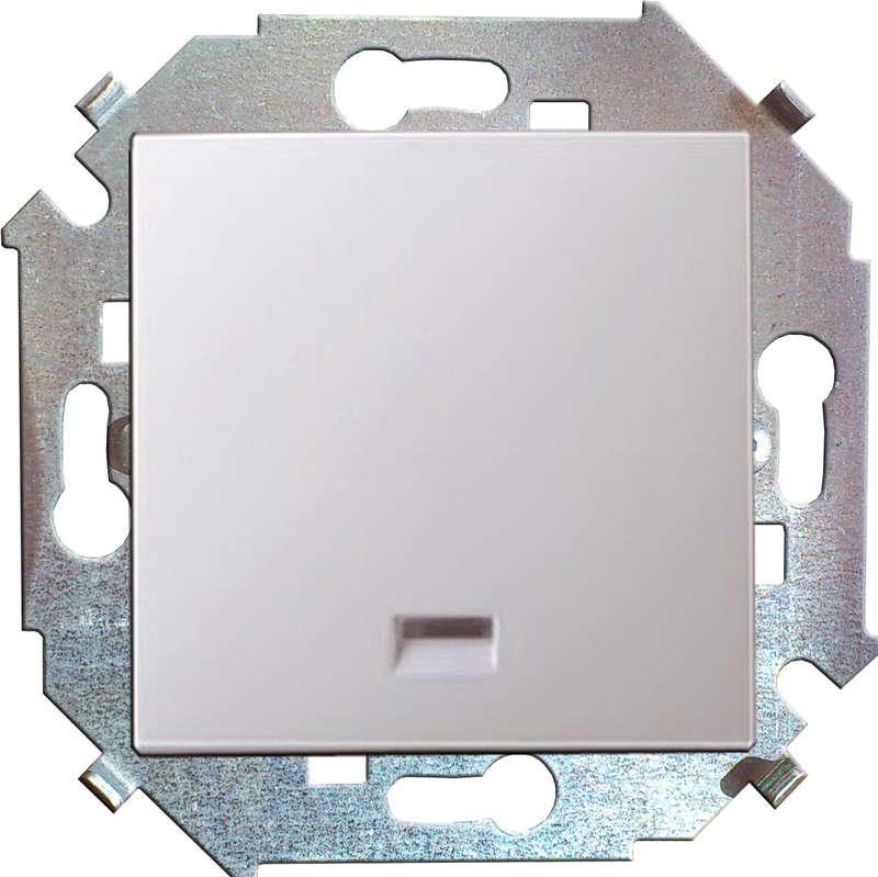 Выключатель 1-кл. СП Simon 15 16А IP20 с подсветкой винт. зажим механизм бел. Simon 1591104-030