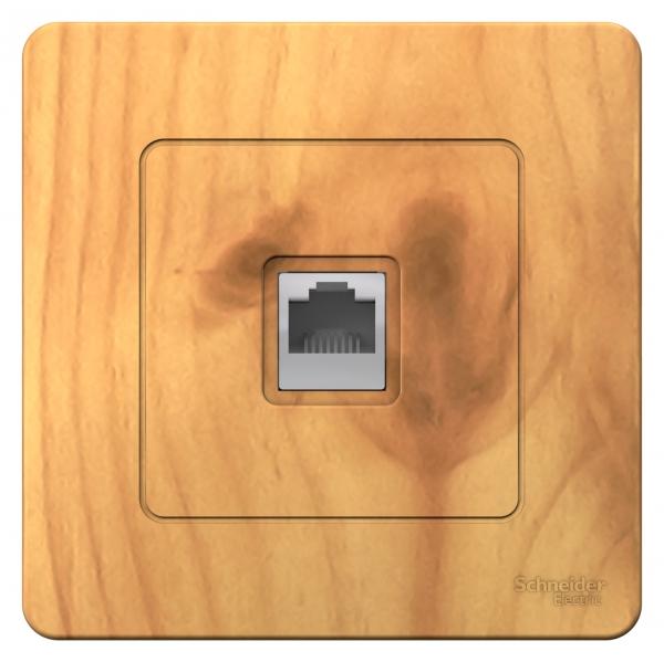 Schneider Electric  BLANCA  Ясень  Розетка компьютерная  RJ45, категория 5E, скрытая установка BLNIS045005