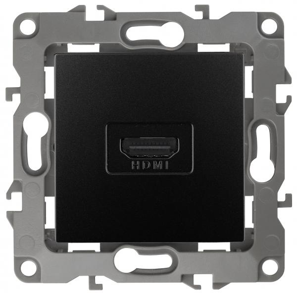 ЭРА  Эра12  Антрацит  Розетка HDMI,  12-3114-05 Б0027485