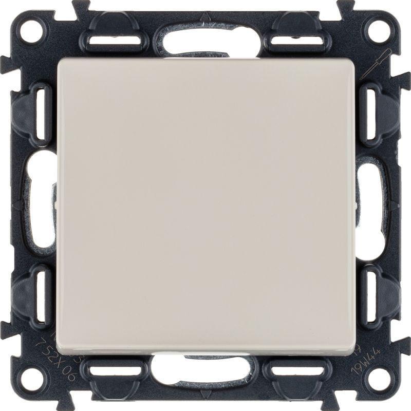 Механизм переключателя 1-кл. СП Valena Life 10А IP20 250В 10AX с лиц. панелью безвинт. зажимы сл. кость Leg 752506