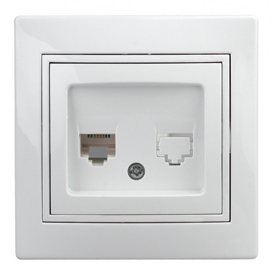 ЭРА  Intro  Plano  Белый  Розетка информационная RJ45 скрытая установка   1-303-01 Б0027621