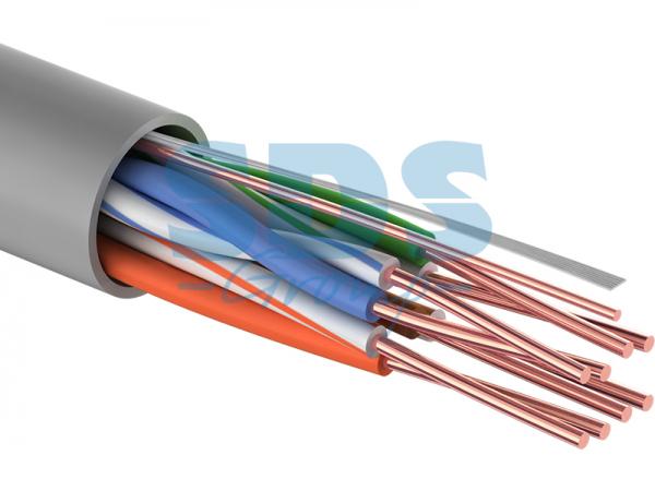 UTP 4PR 24AWG, CU (медь), CAT5e, 100МГц, PVC серый, (бухта 25 м)  кабель REXANT 01-0043-25