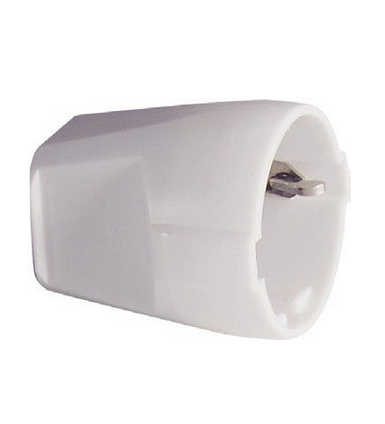 ABL Розетка кабельная термопласт 16A, 2P+E, 250V, (белый), ABL 1176110