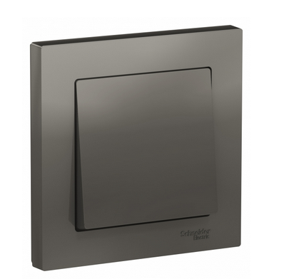 Schneider Electric AtlasDesign Сталь  Выключатель 1-клавишный схема 1, 10АХ, в сборе ATN000912