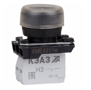 Кнопка КМЕ4211м-черный-1но+1нз-цилиндр-IP65-КЭАЗ