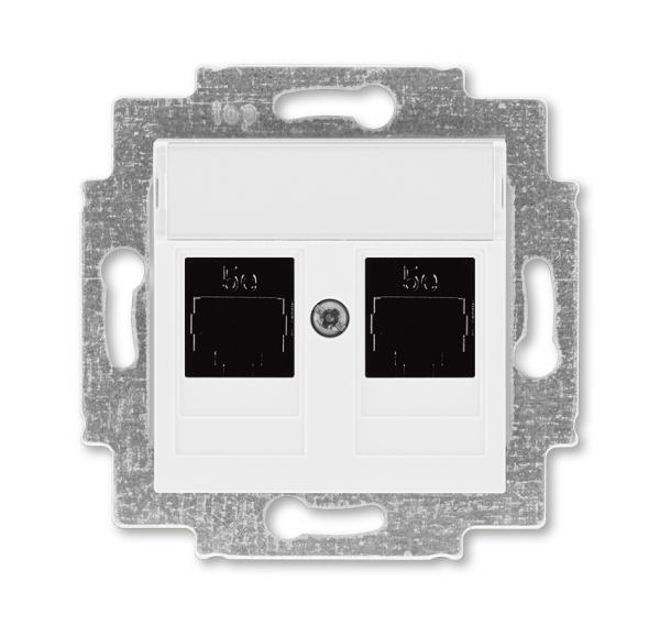 ABB  Levit   Белый Розетка компьютерная, 2хRJ45 категория 5e, 2CHH295118A6003