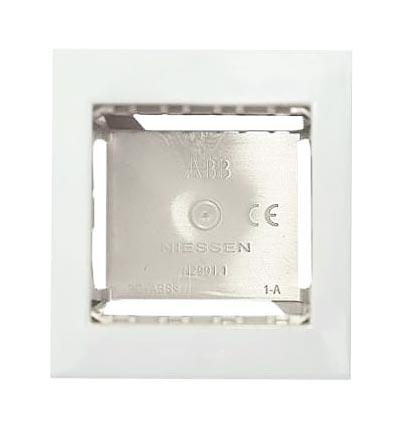 ABB  Zenit  Альпийский Белый Цоколь для открытой установки на 1-2 модуля с рамкой N2991.1 BL/2CLA299110N1101/