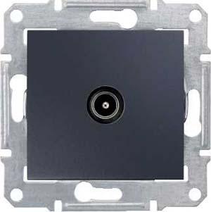 Schneider Electric Sedna Графит Розетка механизм TV проходной 8dB IP20 скрытая установка SDN3201270