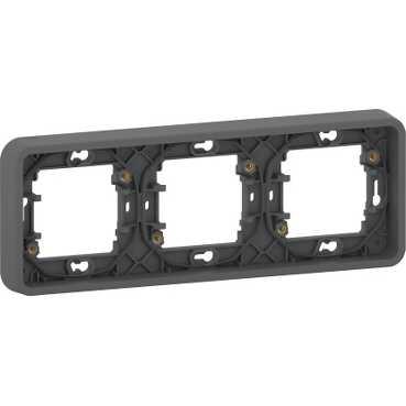 Schneider Electric Mureva Styl  Антрацит Рамка 3-местная горизонтальная IP55 MUR34109