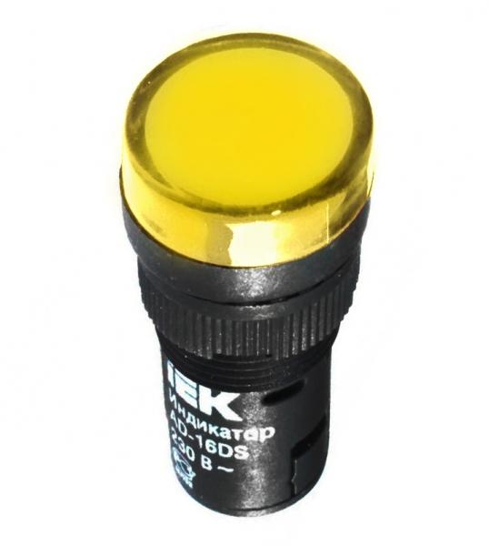 Лампа AD16DS(LED)матрица d16мм желтый 12В AC/DC  ИЭК