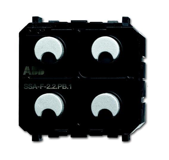 ABB  Zenit  Сенсор 2-клавишный/релейный активатор 1-канальный free@home, SSA-F-2.1.PB.1 /6220-0-0233//2CKA006220A0233/
