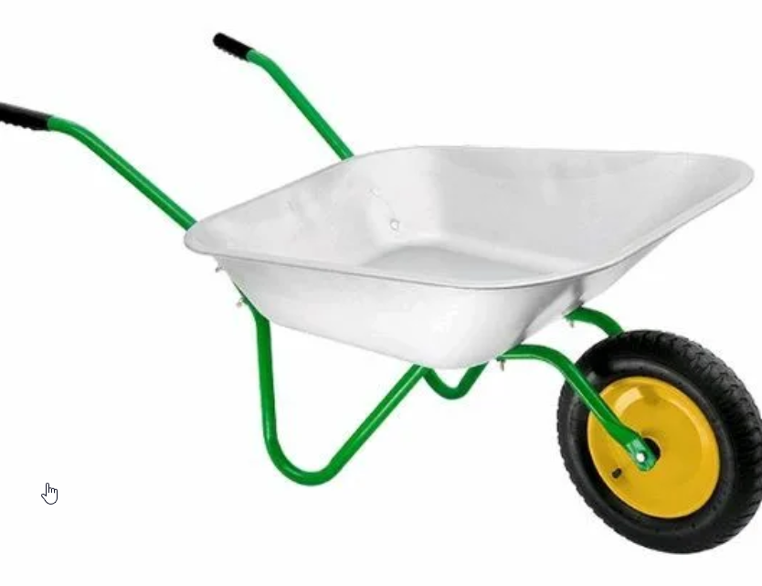 Тачка садовая, грузоподъемность 90 кг, объем 65 л