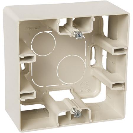 Legrand  Etika  Слоновая Кость Коробка 1-местная накладная 672520