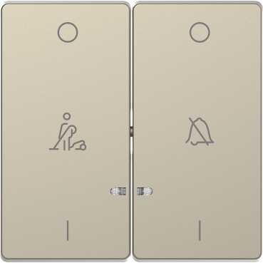 Schneider Electric  MERTEN  D-Life  Сахара  Клавиша 2-местная, линзой LED, с символами: "Звонок/Горничная" MTN3429-6033
