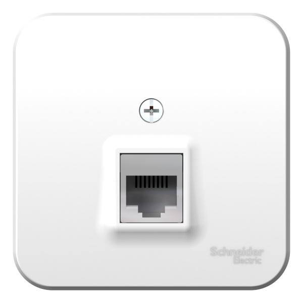Schneider Electric  BLANCA  Белый  Розетка телефонная RJ11 изолирующая пластина, IP20  открытая установка BLNIA011001
