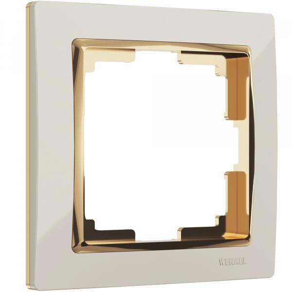 Werkel  Snabb Слоновая Кость-Золото Рамка 1-местная WL03-Frame-01-ivory-GD a035247
