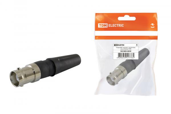 Гнездо BNC под винт с колпачком, индивидуальная упаковка TDM