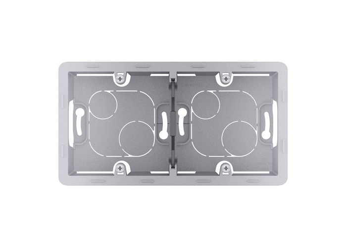 LGR INSPIRIA СП IP20 Алюминий Коробка накладного монтажа 2-местная