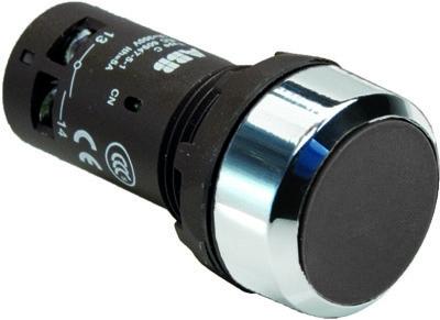 Кнопка ABB CP1-30B-11 черная без фиксации.1НО+1НЗ /1SFA619100R3076/