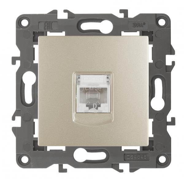 ЭРА  Elegance  Шампань  Розетка RJ45, IP20 14-3107-04