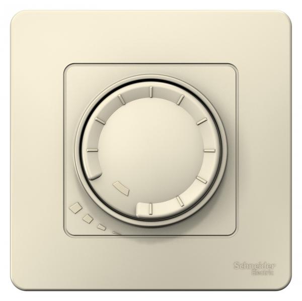 Schneider Electric  BLANCA  Молочный  Светорегулятор (диммер) поворотно-нажимной универсальный 400 Вт, скрытая установка BLNSS040012