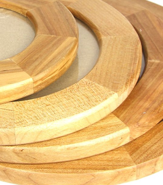 Фоторамка сосна круглая ф15 d15см светлая