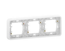 Schneider Electric Mureva Styl  Белый Рамка 3-местная горизонтальная IP55 MUR39109