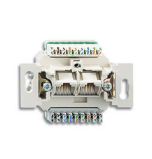 ABB Механизм розетки 2-местной компьютерной/ТФ UAE, 8/8 полюсов, раздельно, RJ45, категория  6е, неэкранированная  до 250/2CKA000230A0470/
