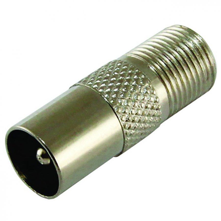 Переходник TDM гнездо F - штекер TV, индивидуальная упаковка