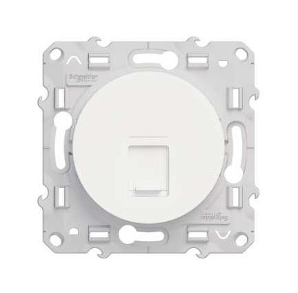 Schneider Electric ODACE Белый Розетка механизм компьютерная 1-местная RJ45 кат.5е S52R471