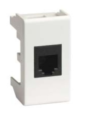 DKC  VIVA Розетка компьютерная RJ45 кат.5e экран. (8P8C, Hyperline, Dual IDC: 110&Krone)  белая, 1 модуль 45048