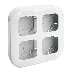 Legrand  Quteo  Белый Рамка 4-местная накладной монтаж 782294