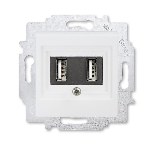 ABB  Levit   Белый Зарядка USB 2-местная, 2CHH290040A6003