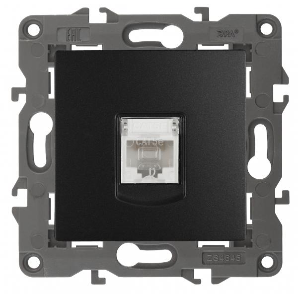 ЭРА  Elegance  Антрацит  Розетка RJ45, IP20, 14-3107-05