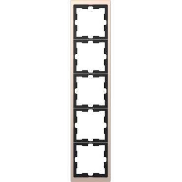Schneider Electric  MERTEN  D-Life  Шампань  Рамка 5-местная MTN4050-6551