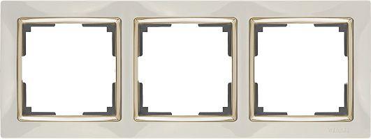 Werkel  Snabb Слоновая Кость-Золото Рамка 3-местная WL03-Frame-03-ivory-GD a035249